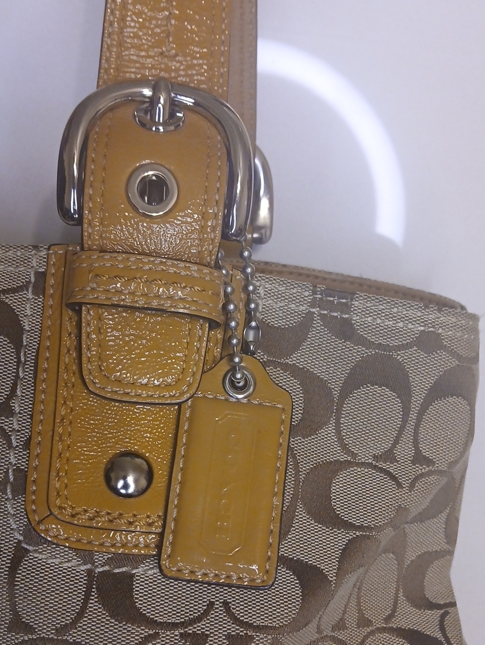 Classic Coach Soho Signature Canvas Tote With Matching New With Tag Wallet - Picture 4 of 10